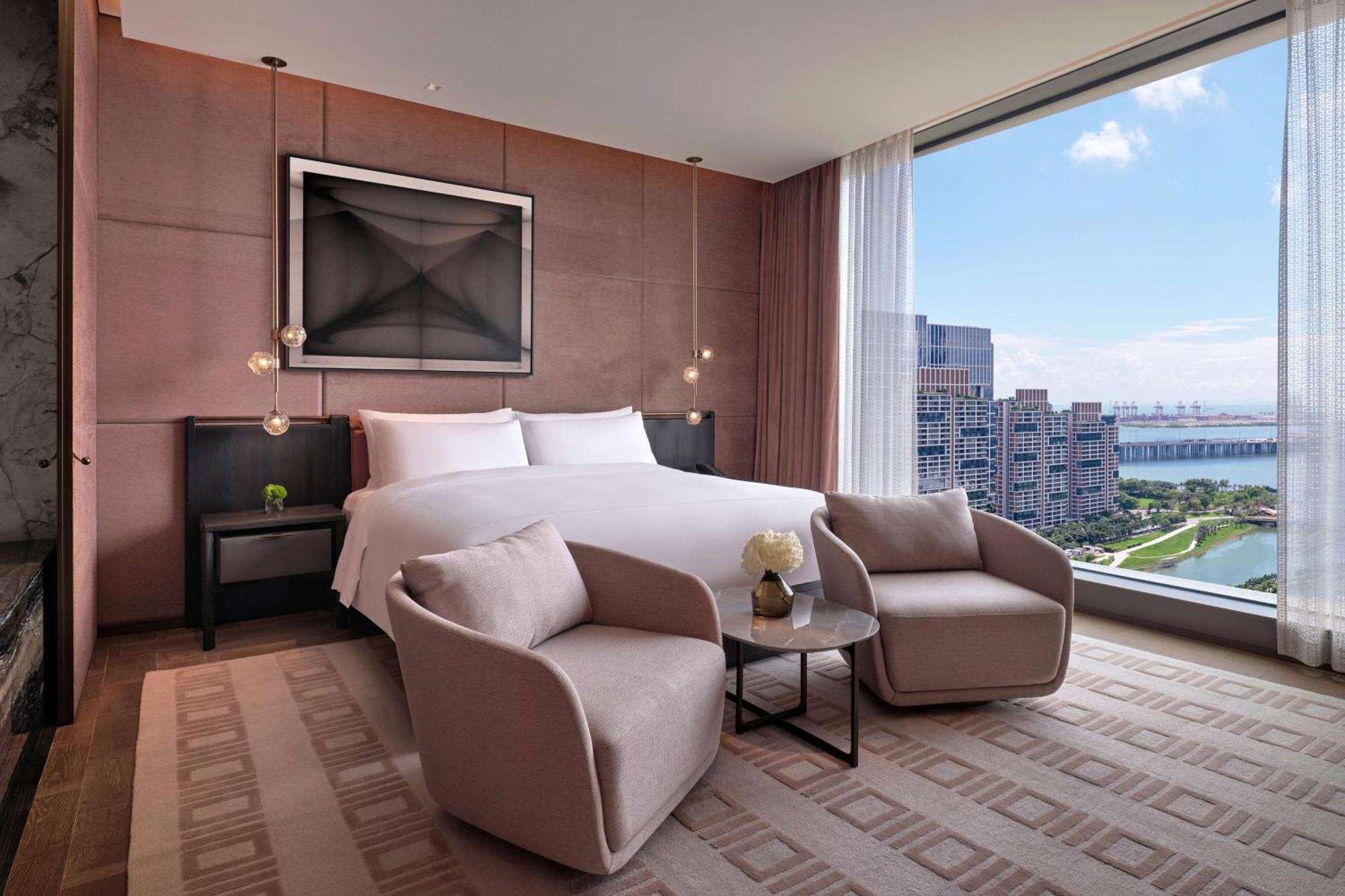 Conrad Shenzhen, The First Art Museum Hotel In Greater Bay Area With The Stunning Bay And Sunset View In The Hotel Terrace Dış mekan fotoğraf