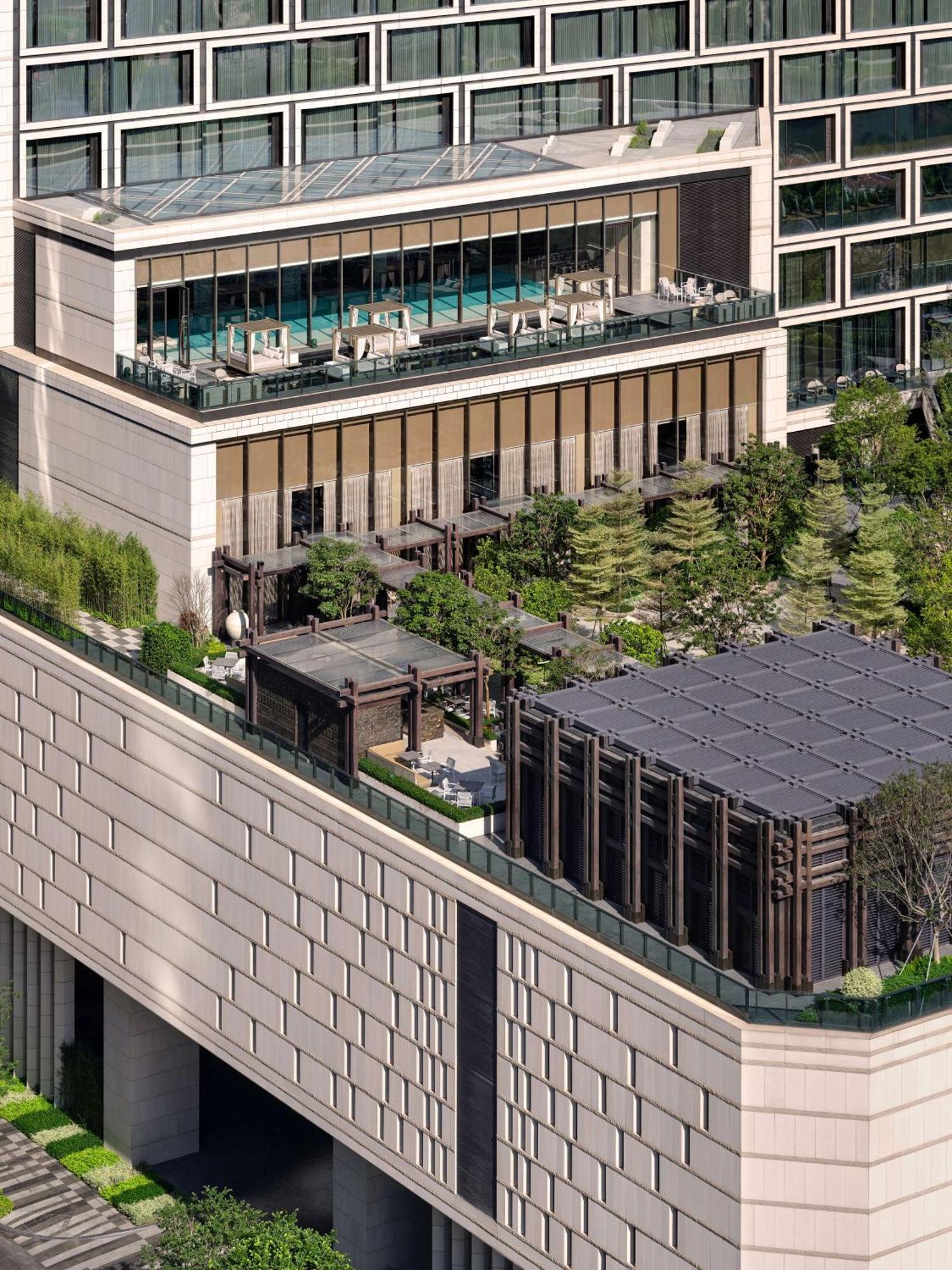 Conrad Shenzhen, The First Art Museum Hotel In Greater Bay Area With The Stunning Bay And Sunset View In The Hotel Terrace Dış mekan fotoğraf